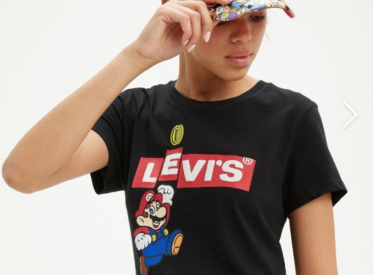 Levi’s Super Mario Camiseta Mujer Negro