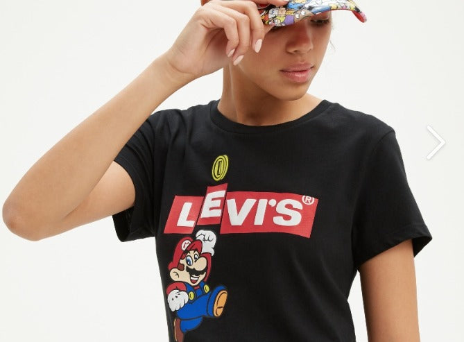 Levi’s Super Mario Camiseta Mujer Negro