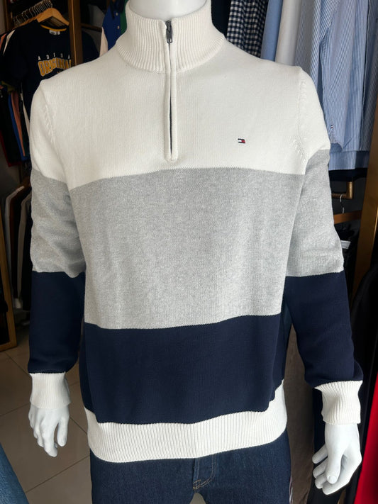 Tommy Hilfiger Suéter Hombre Blanco/Gris