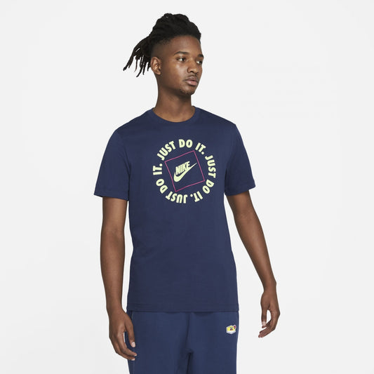 Nike Camiseta Deportiva Hombre Azul Marino