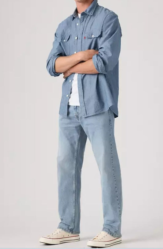 Levi's 505 Regular Fit Jeans Hombre Azul Claro