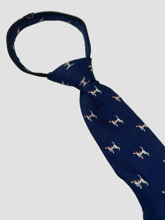 Tommy Hilfiger Corbata para niño Azul Marino Estampado de perros