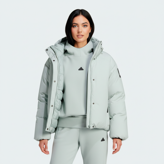 Adidas Chompa Puff Mujer Verde Claro