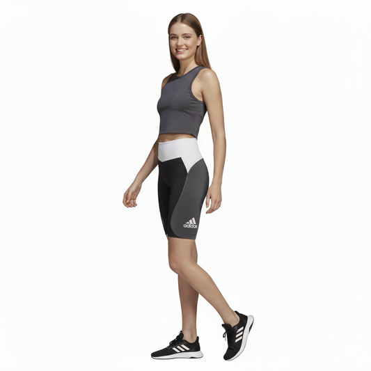 Adidas Short Licra Deportivo Gris