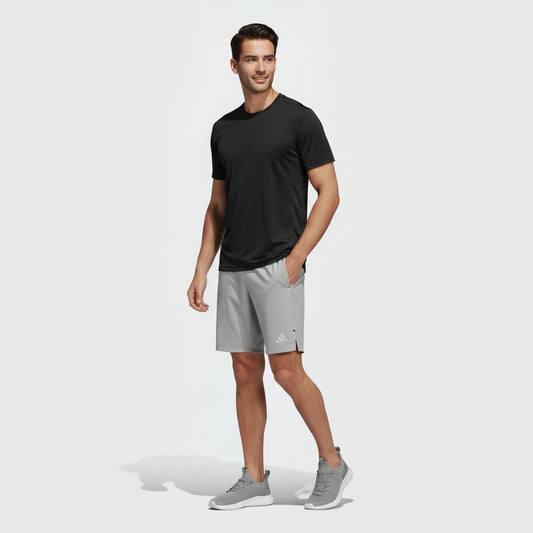Adidas  Short Hombre Gris Claro