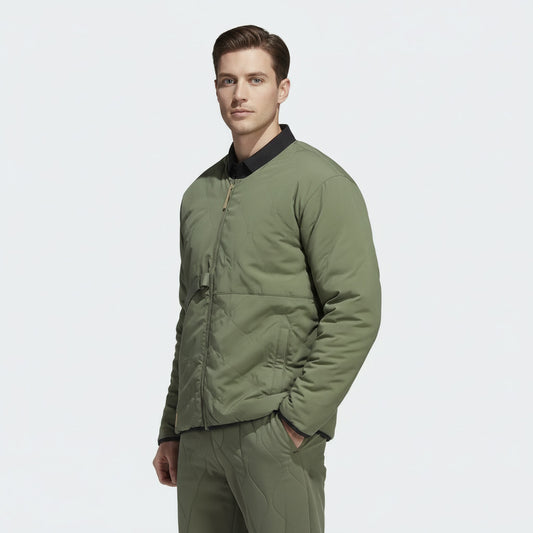 Adidas Chompa Borrego Hombre Beige/Verde