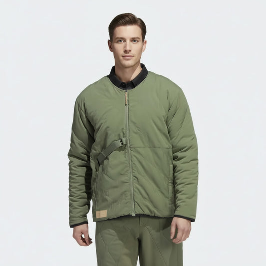 Adidas Chompa Borrego Hombre Beige/Verde