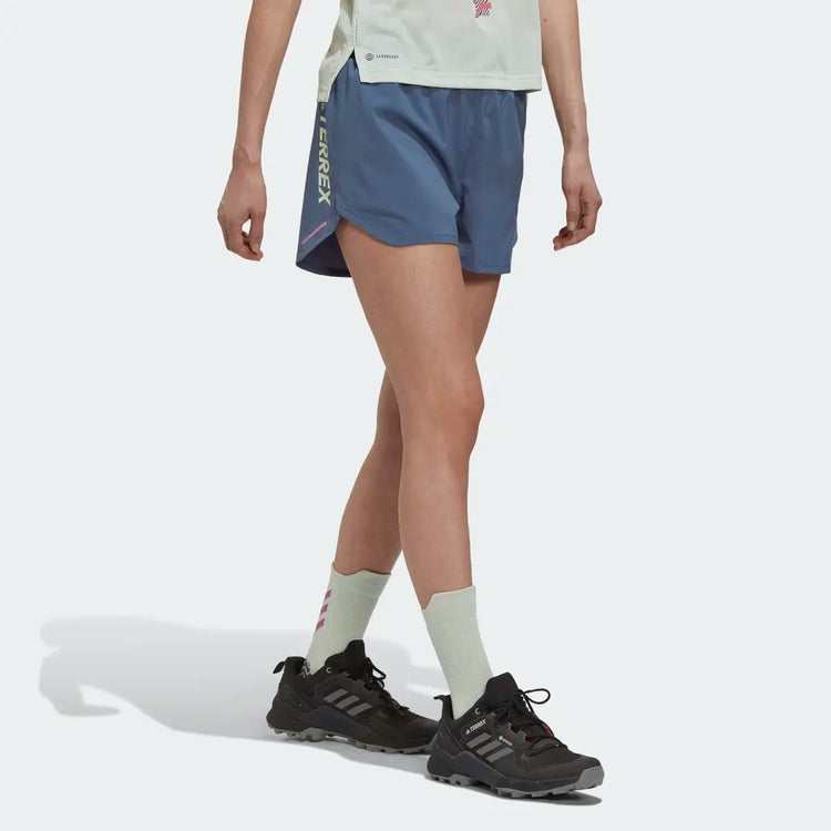 Adidas Mujer Short Deportivo Azul Terrex
