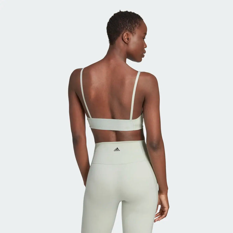 Adidas Bra Deportivo Verde Claro Yoga Studio Light