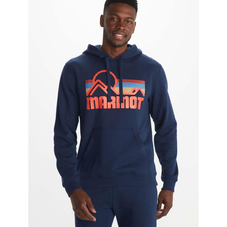 Marmot Hoodie Azul Marino Logo Grande