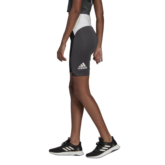 Adidas Short Licra Deportivo Gris Lado