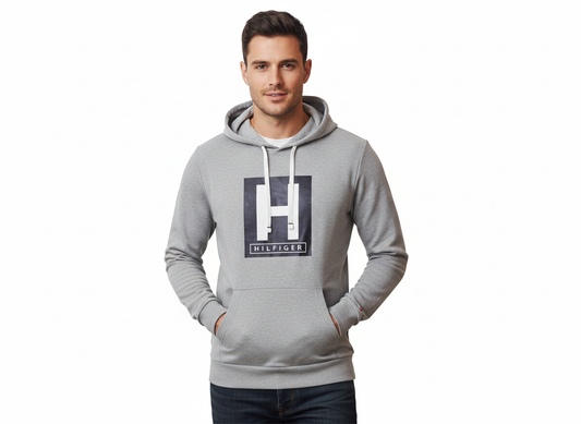 Tommy Hilfiger Suéter con Capucha Gris H