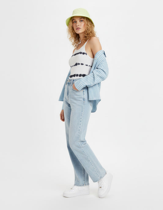 Levi’s High Waisted Straight Jean Mujer Azul Claro
