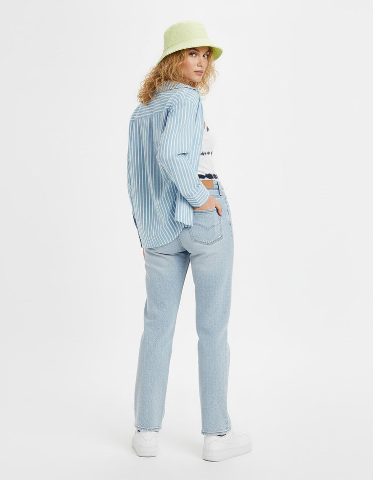 Levi’s High Waisted Straight Jean Mujer Azul Claro