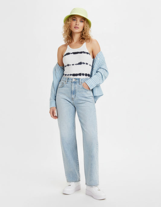 Levi’s High Waisted Straight Jean Mujer Azul Claro