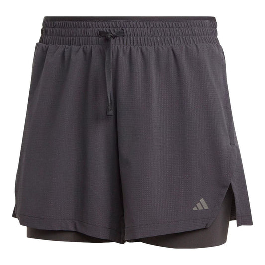 Adidas Mujer Short Deportivo Negro 2 in 1