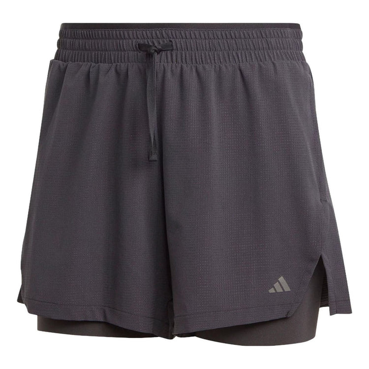 Adidas Mujer Short Deportivo Negro 2 in 1