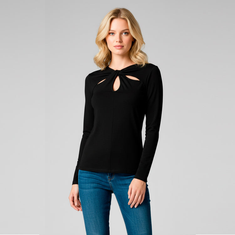 Michael Kors Blusa Manga Larga Mujer Negra