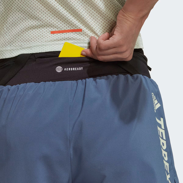 Adidas Mujer Short Deportivo Azul Terrex