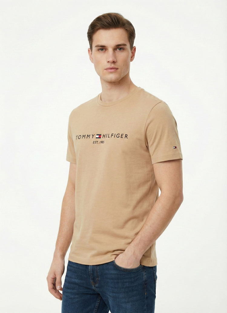 Tommy Hilfiger Camiseta con Logo Beige