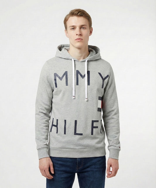 Tommy Hilfiger Suéter con Capucha Gris