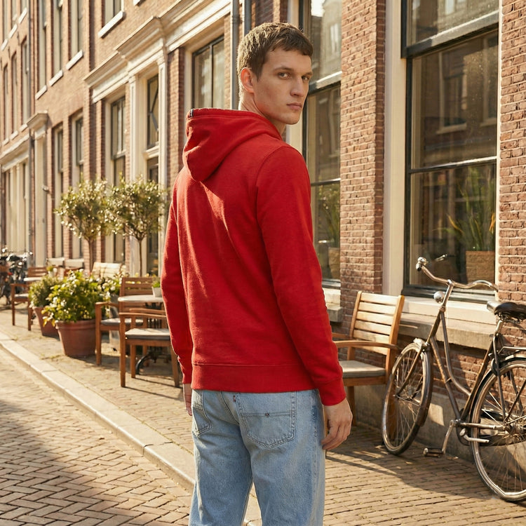 Tommy Hilfiger Suéter con Capucha Rojo H