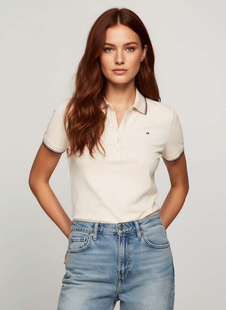 Tommy Hilfiger Camiseta Polo Mujer Beige