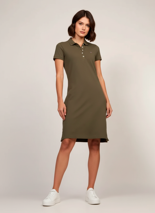 Tommy Hilfiger Vestido Polo Mujer Verde